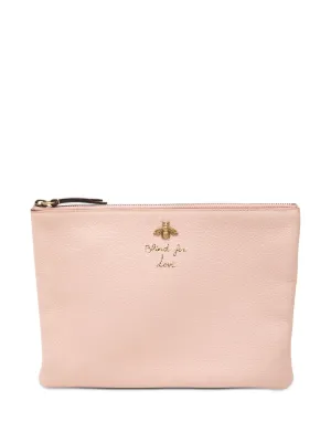 Gucci Pre-Owned 2010s テクスチャードレザークラッチバッグ | ピンク