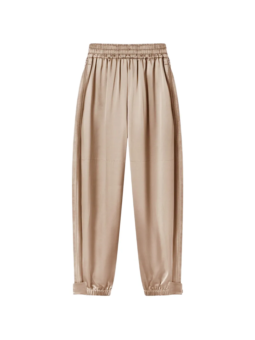 CO COLLECTION side-zip elasticated-cuff track pants - Nude