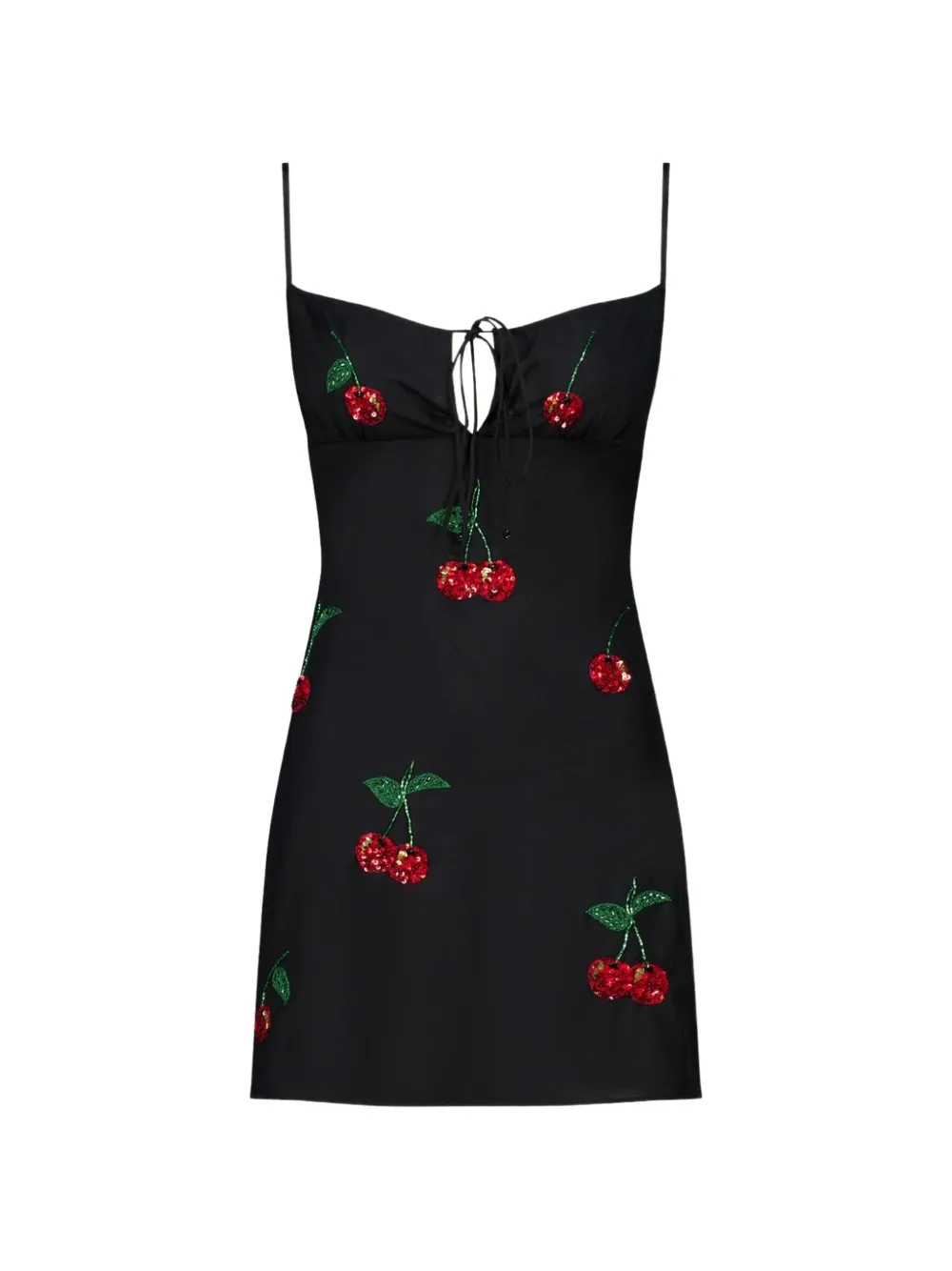 Leslie Amon Cherry mini dress - Nero