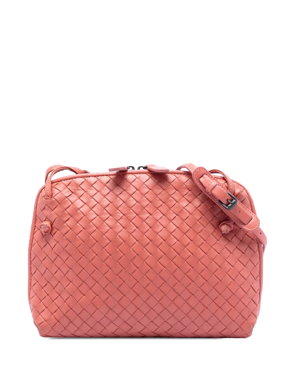 Bottega Veneta Pre-Owned 2012-2026 Nappa Intrecciato Nodini crossbody bag - Pink