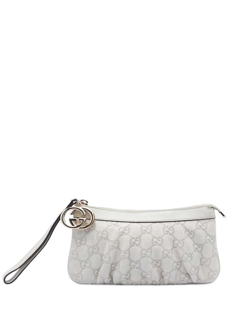 Gucci Pre-Owned 2000-2015 Guccissima New Britt Wristlet clutch bag - Bianco