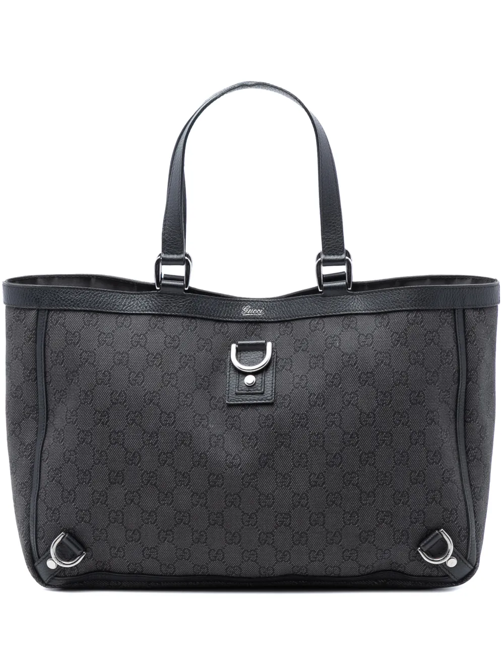 Gucci Pre-Owned 2016-2026 GG Denim Abbey D Ring tote bag - Nero