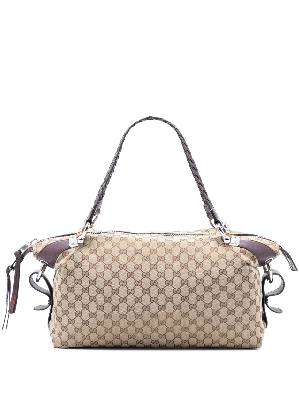 Gucci Pre-Owned 2016-2026 Medium GG Canvas Bamboo Bar tote bag - Rosso