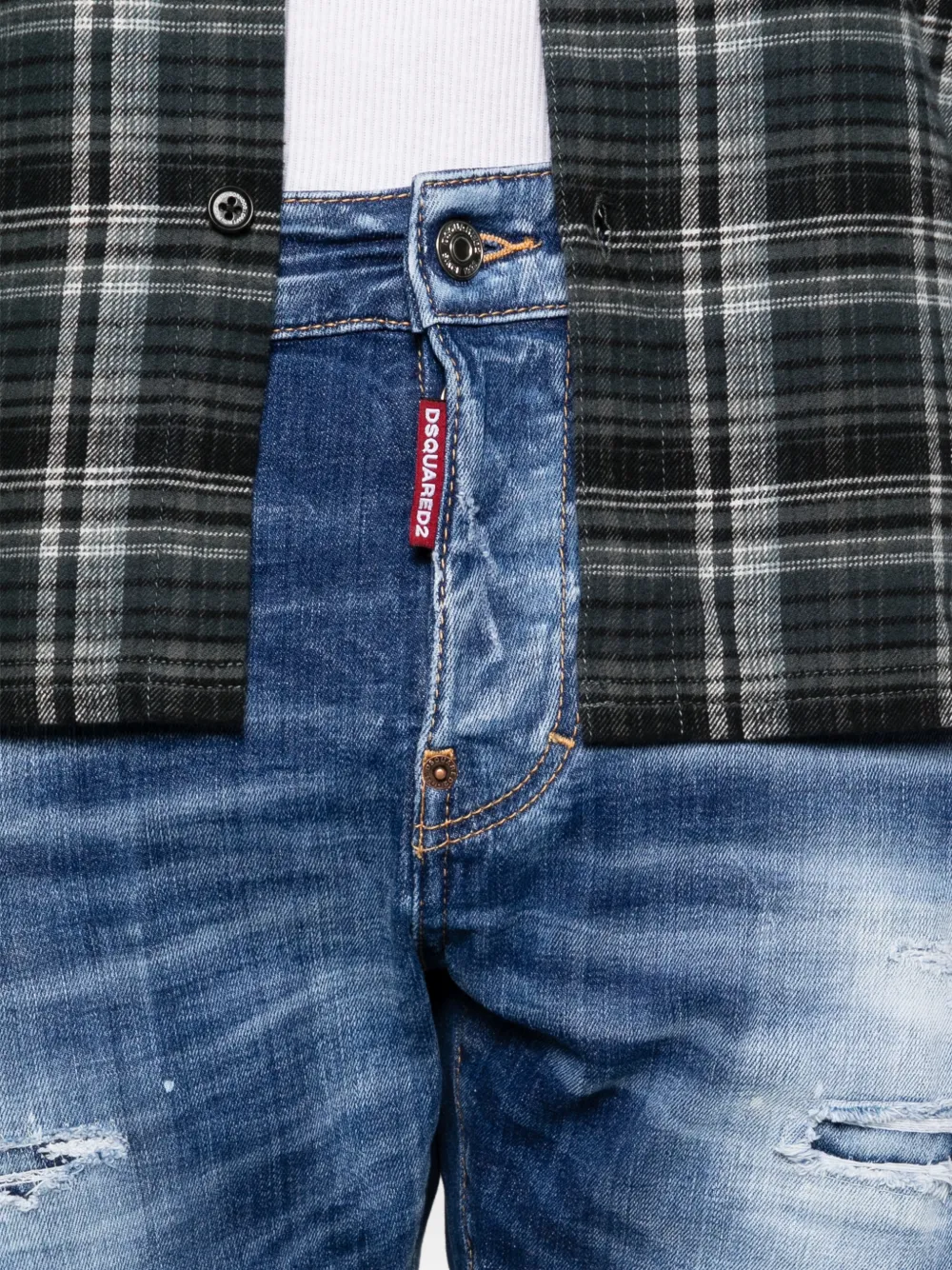 DSQUARED2 Gerafelde jeans Blauw