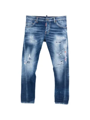 DSQUARED2 ダメージ ジーンズ | ブルー | FARFETCH JP