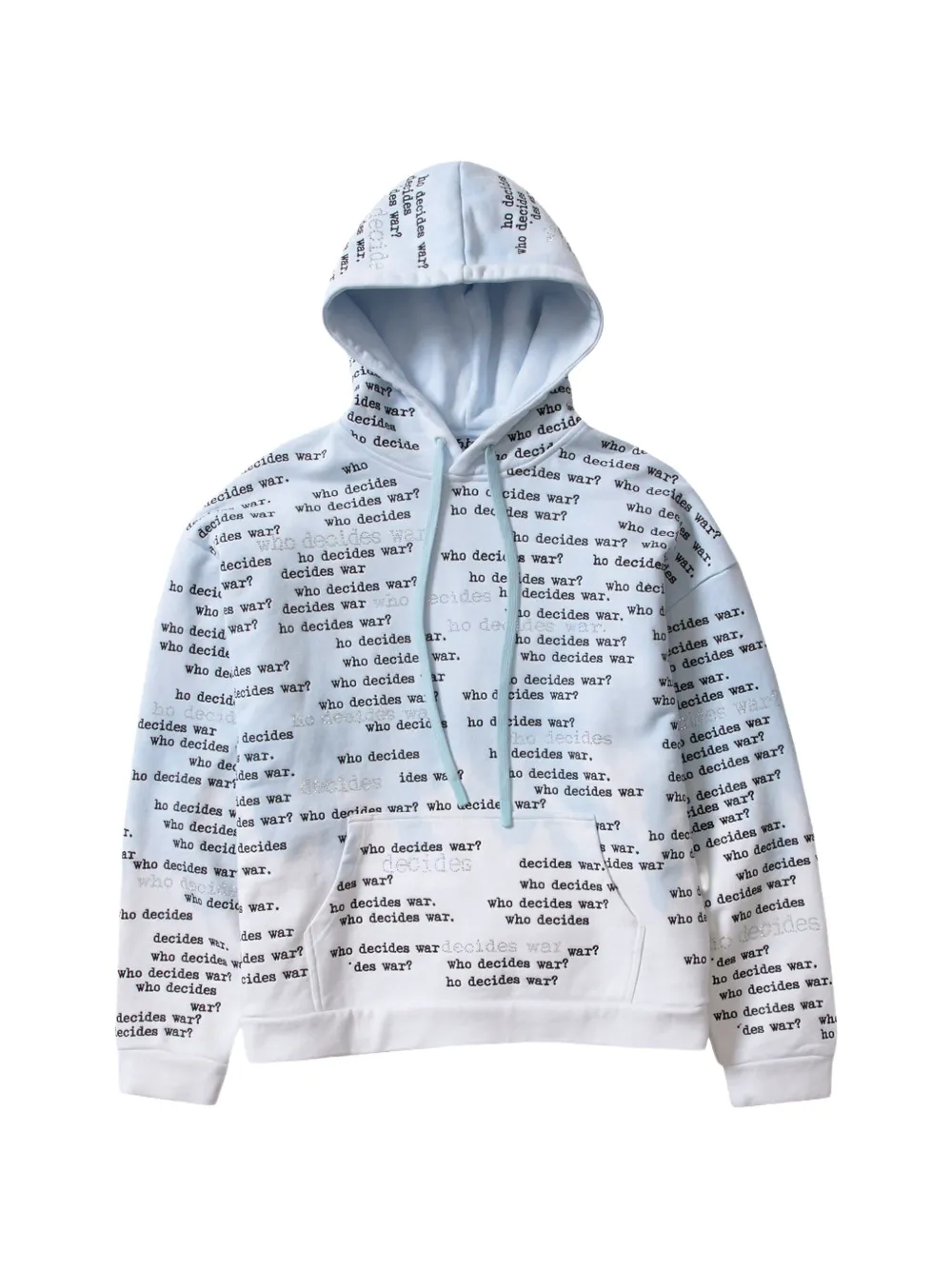 Who Decides War logo-embroidered hoodie - Blu