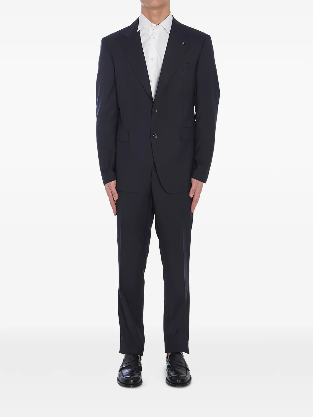 Tagliatore double-breasted virgin wool suit - Blu