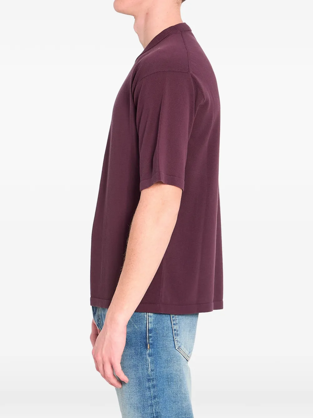 Roberto Collina T-shirt met ronde hals Paars