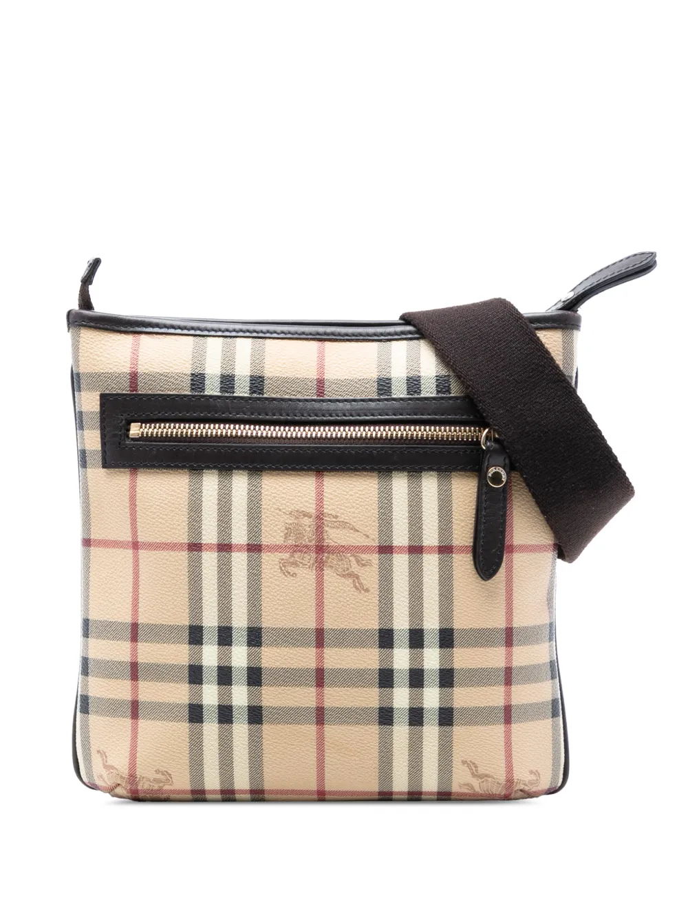 Burberry Pre-Owned 2000-2017 Haymarket Check Coated Canvas crossbody bag - Marrone