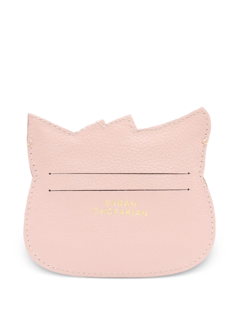  Sarah Chofakian Owl Leather Card Holder - Pink 