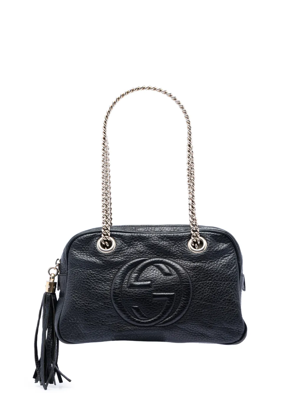 Gucci Pre-Owned 2016-2026 Pebbled Leather Soho Chain Zip shoulder bag - Nero