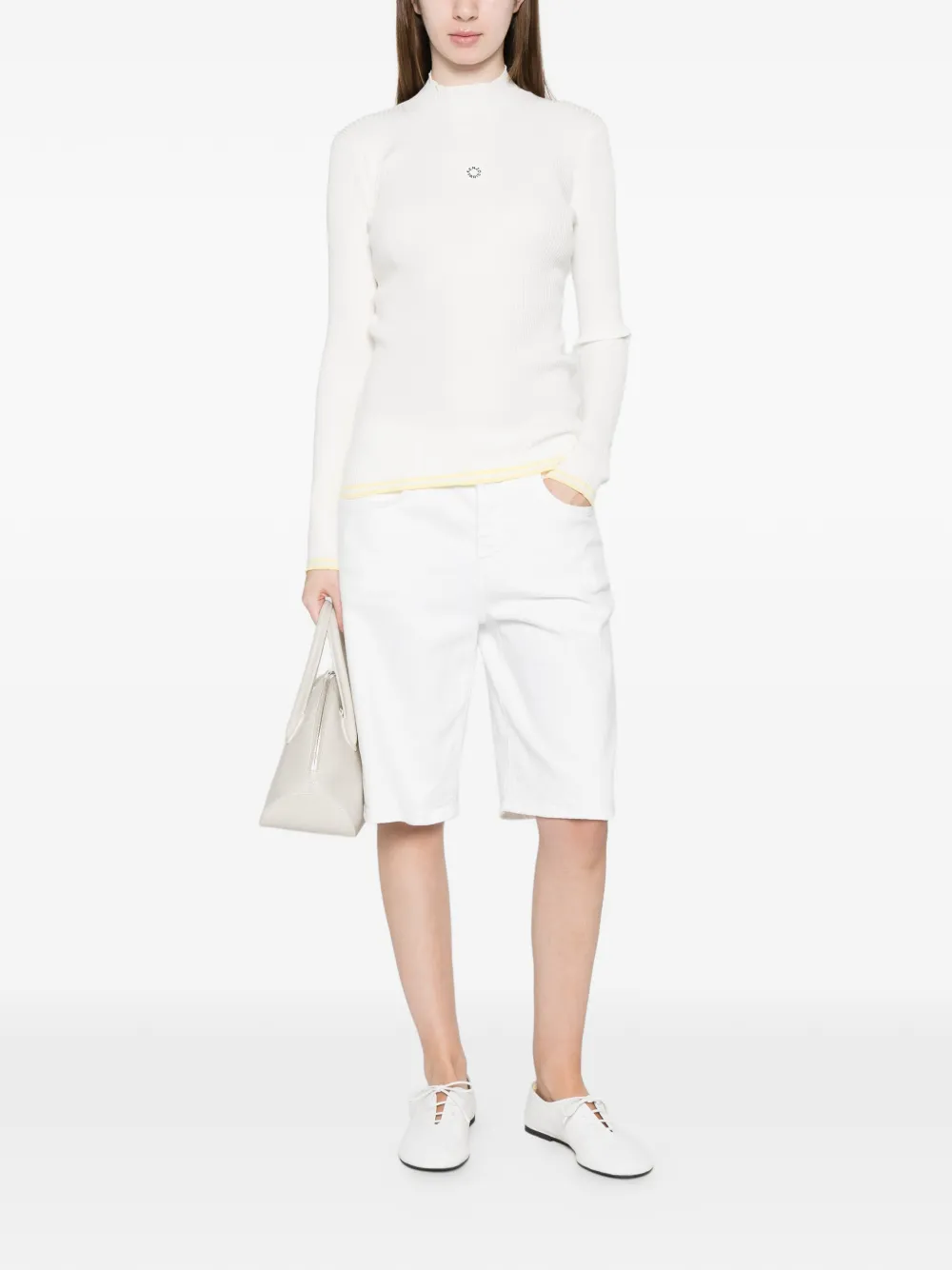  Kenzo Ribbed Logo Sweater - White 