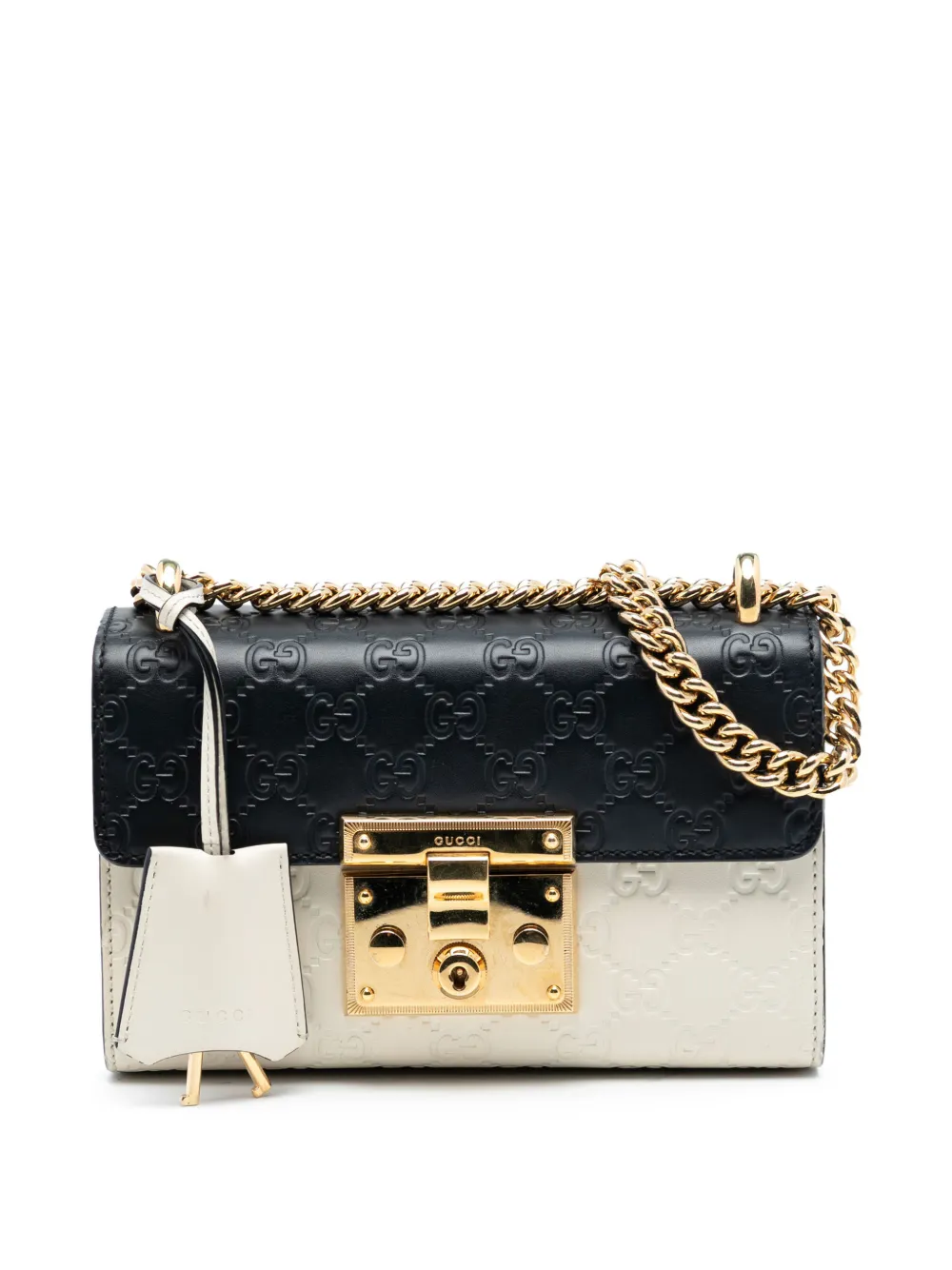 Gucci Pre-Owned 2016-2026 Small Guccissima Padlock shoulder bag - Marrone