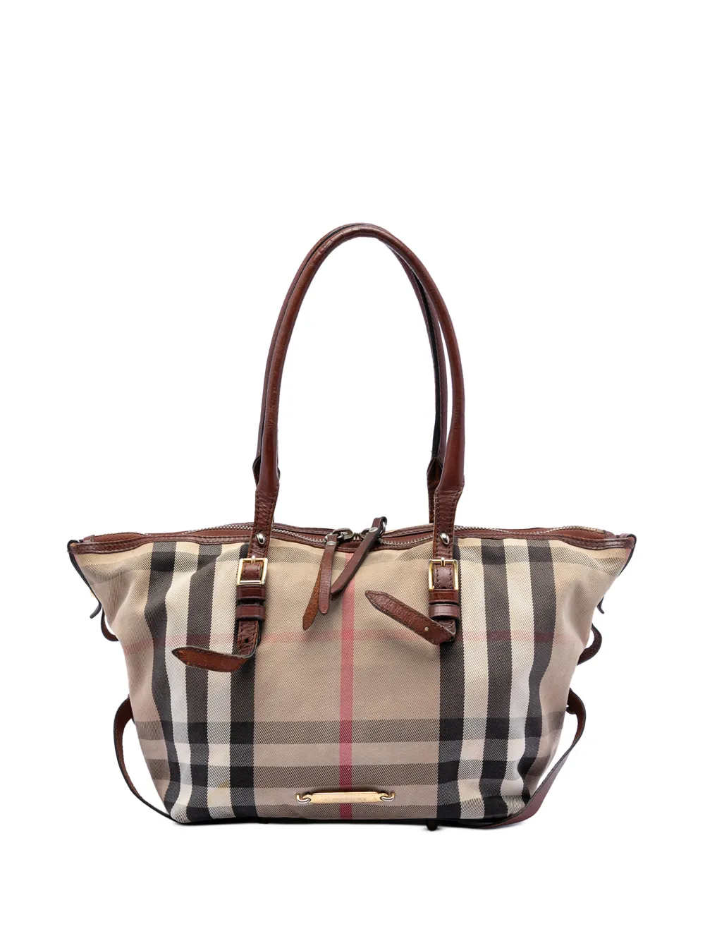 Burberry Pre-Owned 2000-2017 Small House Check Canvas Bridle Salisbury tote bag - Marrone