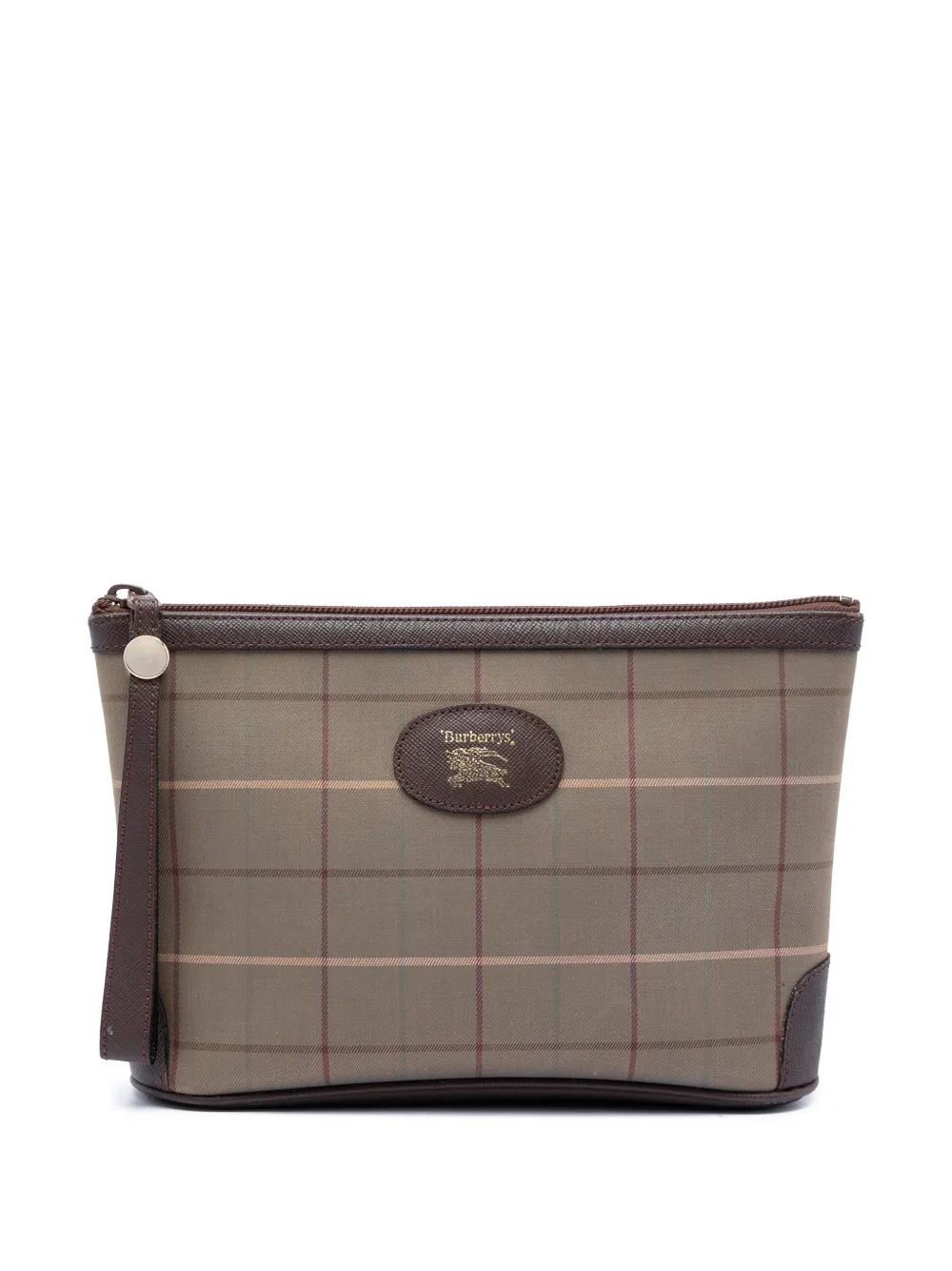 Burberry Pre-Owned 20th Century Vintage Check Canvas Wristlet clutch bag - Braun