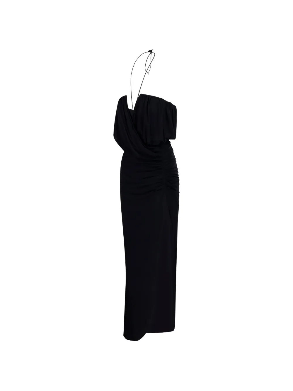 Amazuìn Halterneck Ruched Dress - Black 