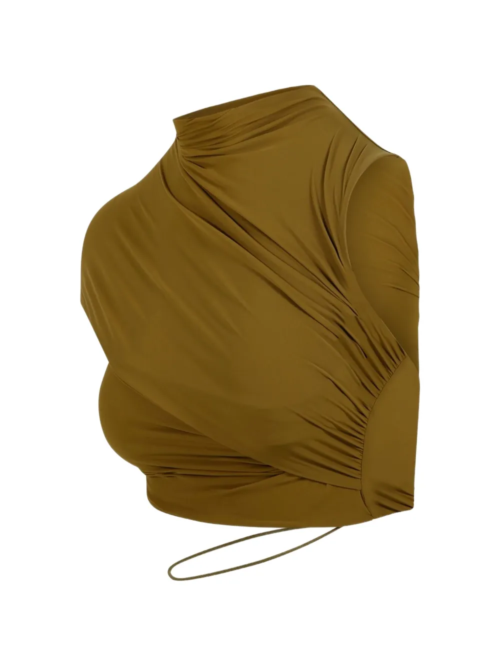  Amazuìn Top Drapeado Con Aberturas - Verde 