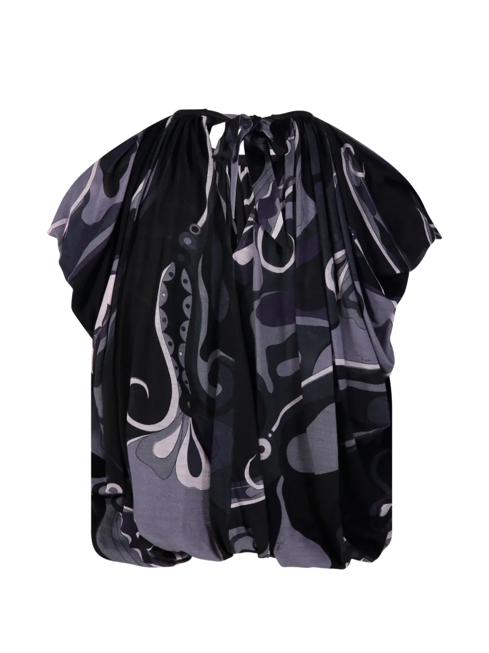  Pucci Tie-fastening Printed Top - Black 