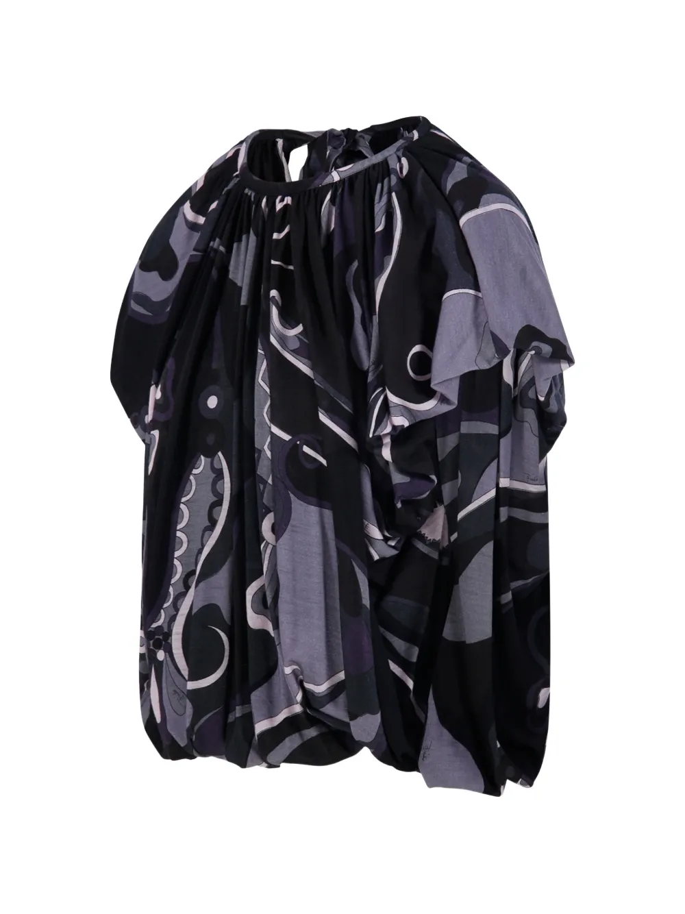  Pucci Tie-fastening Printed Top - Black 