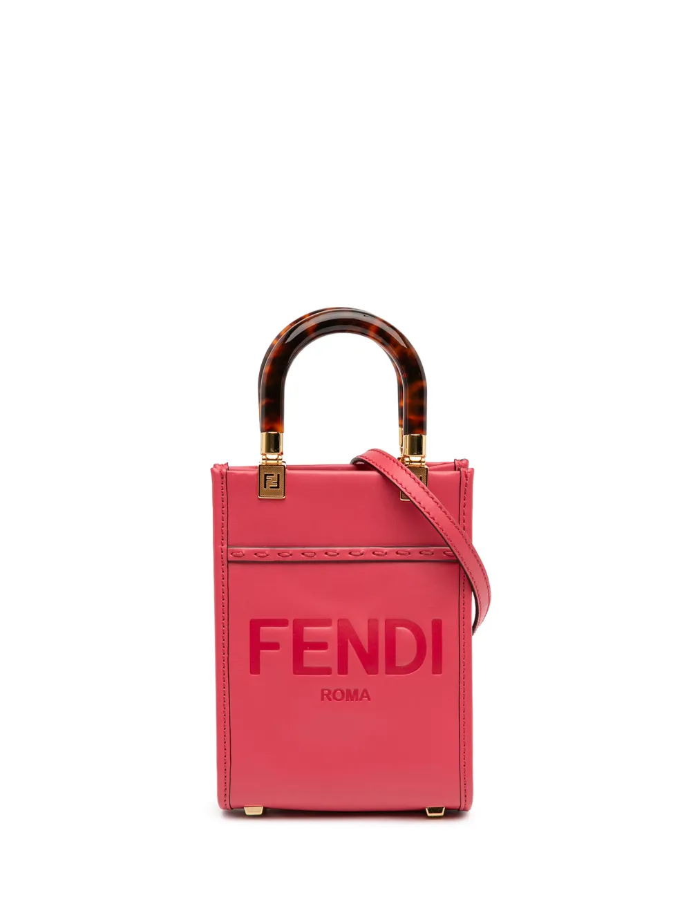 Fendi Pre-Owned 2010-2025 Mini Leather Sunshine Shopper Tote satchel - Rosa