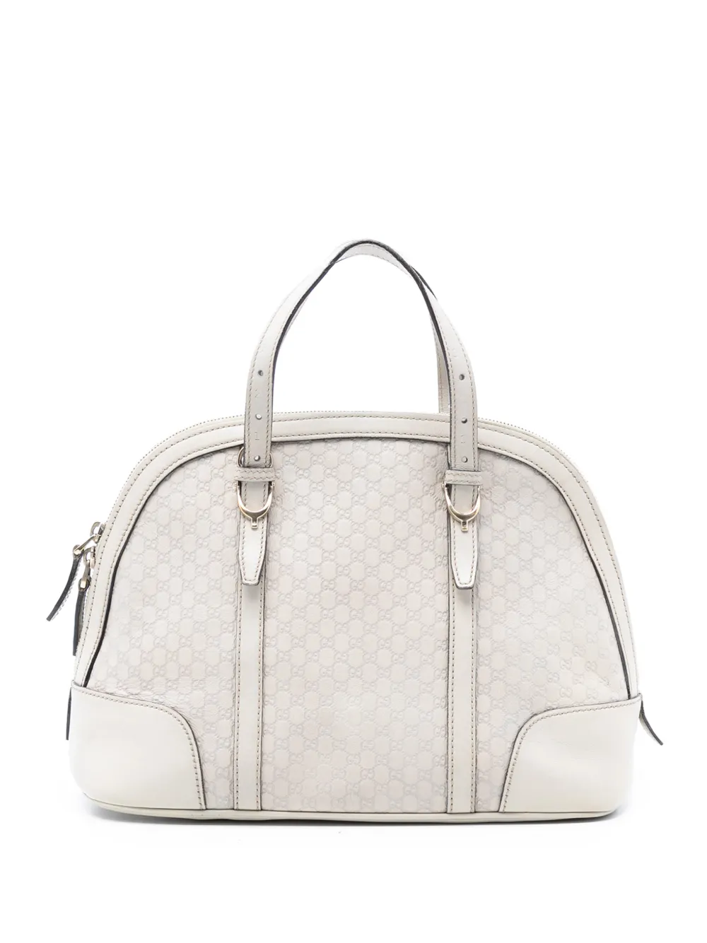 Gucci Pre-Owned 2016-2026 Medium Microguccissima Nice Dome satchel - Bianco