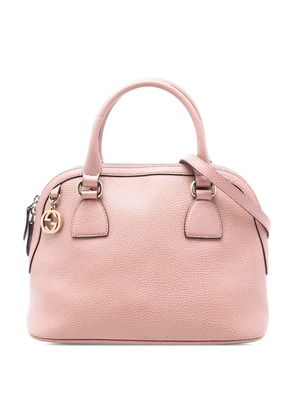 Gucci Pre-Owned 2016-2026 Small Dollar Calfskin GG Charm Dome satchel - Rosa