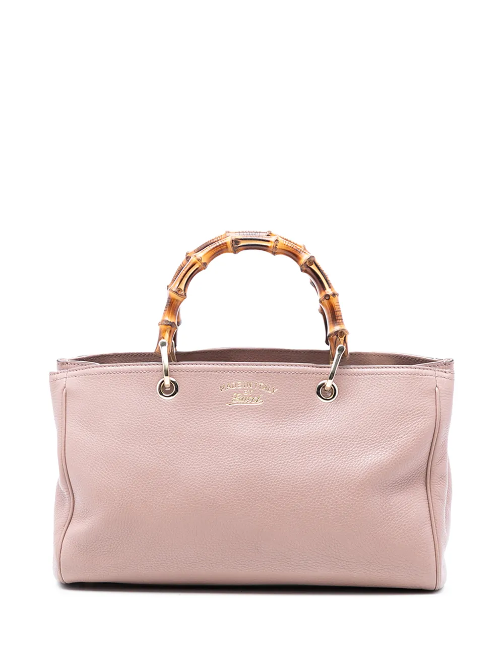 Gucci Pre-Owned 2016-2026 Medium Calfskin Bamboo Shopper satchel - Pink