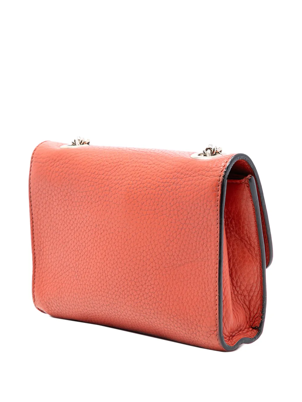 Gucci Pre-owned 2016-2026 Small Leather Miss Bamboo Crossbody Bag in Orange, view 3