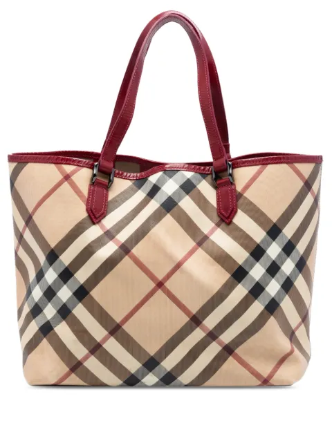 Burberry Pre-Owned 2000-2017 Supernova Check gecoat canvas shopper
