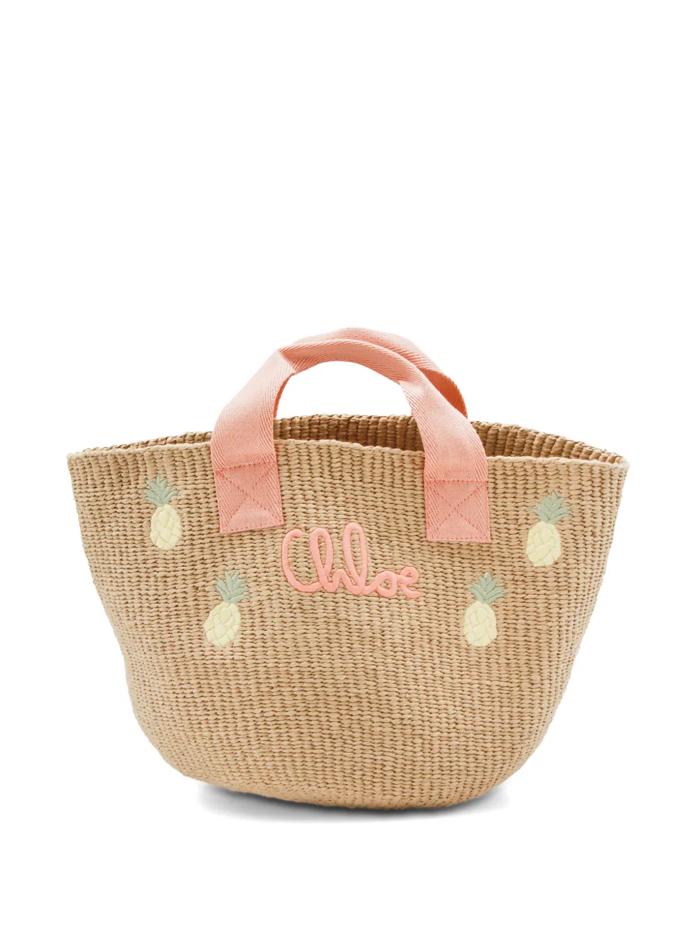 Chloé Kids pineapple embroidered tote bag - Toni neutri