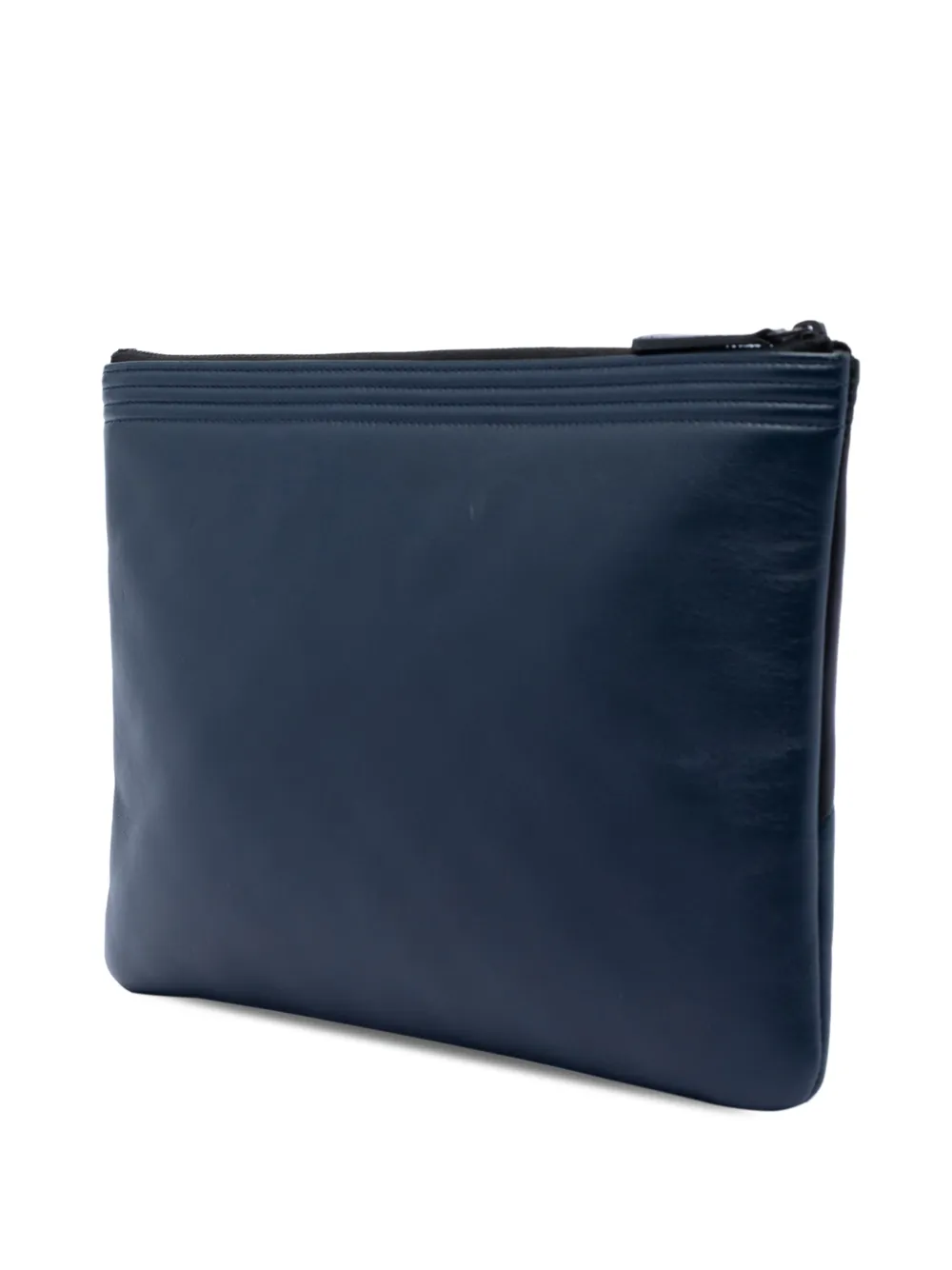 2017-2018 Medium Bicolor Lambskin Boy O Case Clutch Bag