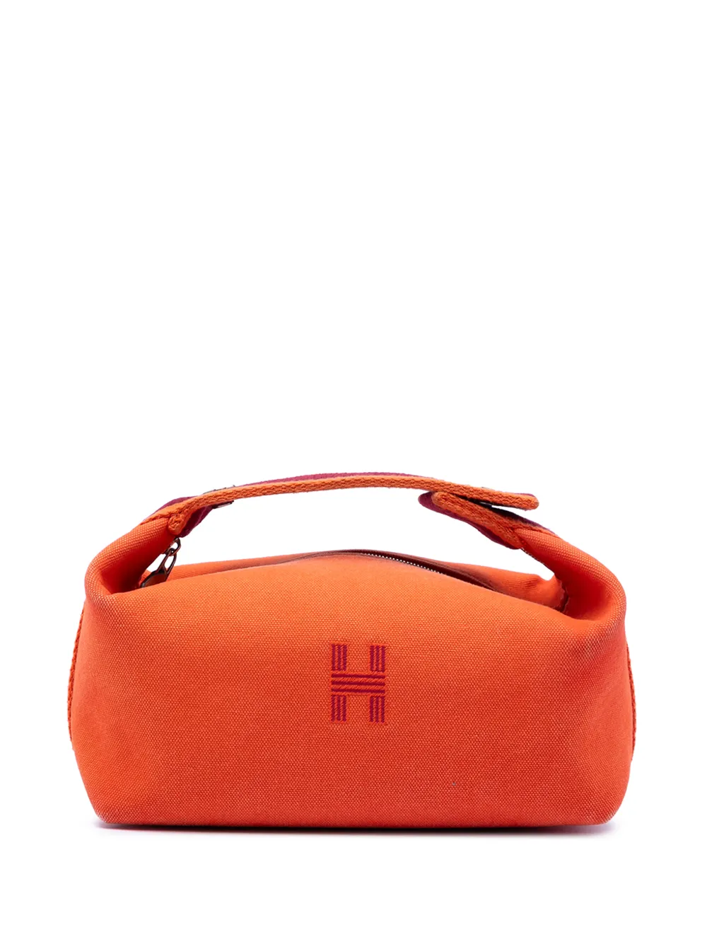 Hermès Pre-Owned 2020-2026 Small Toile Bride A Brac Case vanity bag - Arancione
