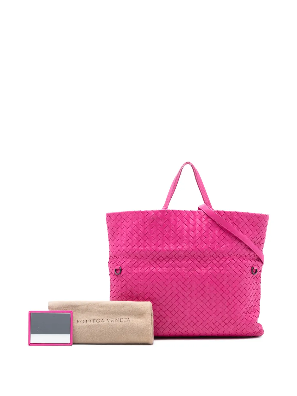 2012-2026 Nappa Intrecciato Fold Over Tote Satchel