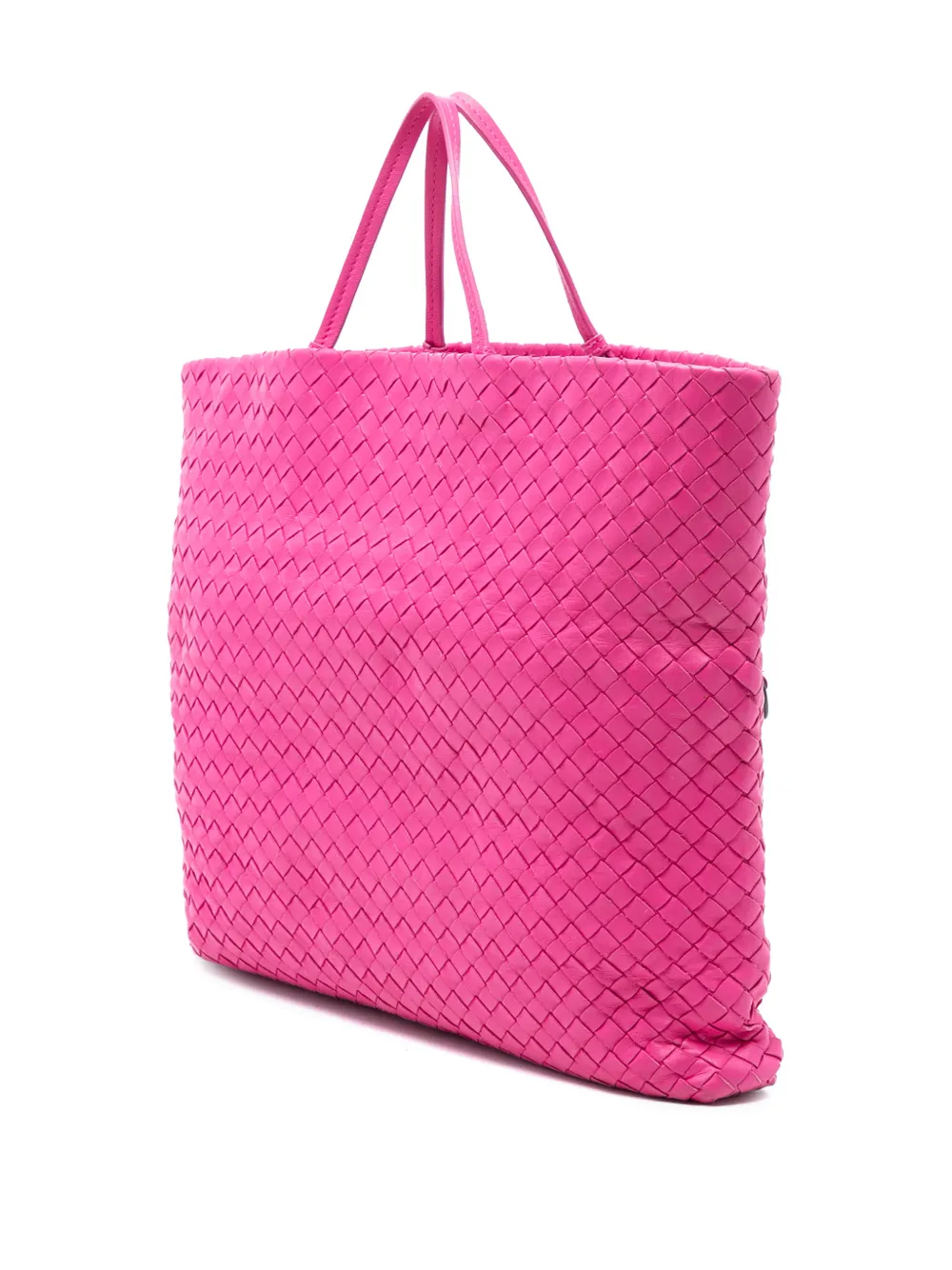 2012-2026 Nappa Intrecciato Fold Over Tote Satchel
