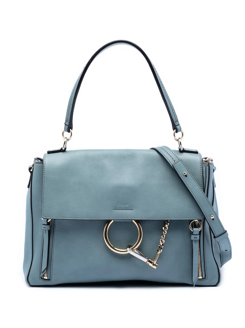 Chloé Pre-Owned 2018 Medium Leather Faye shoulder bag - Blu