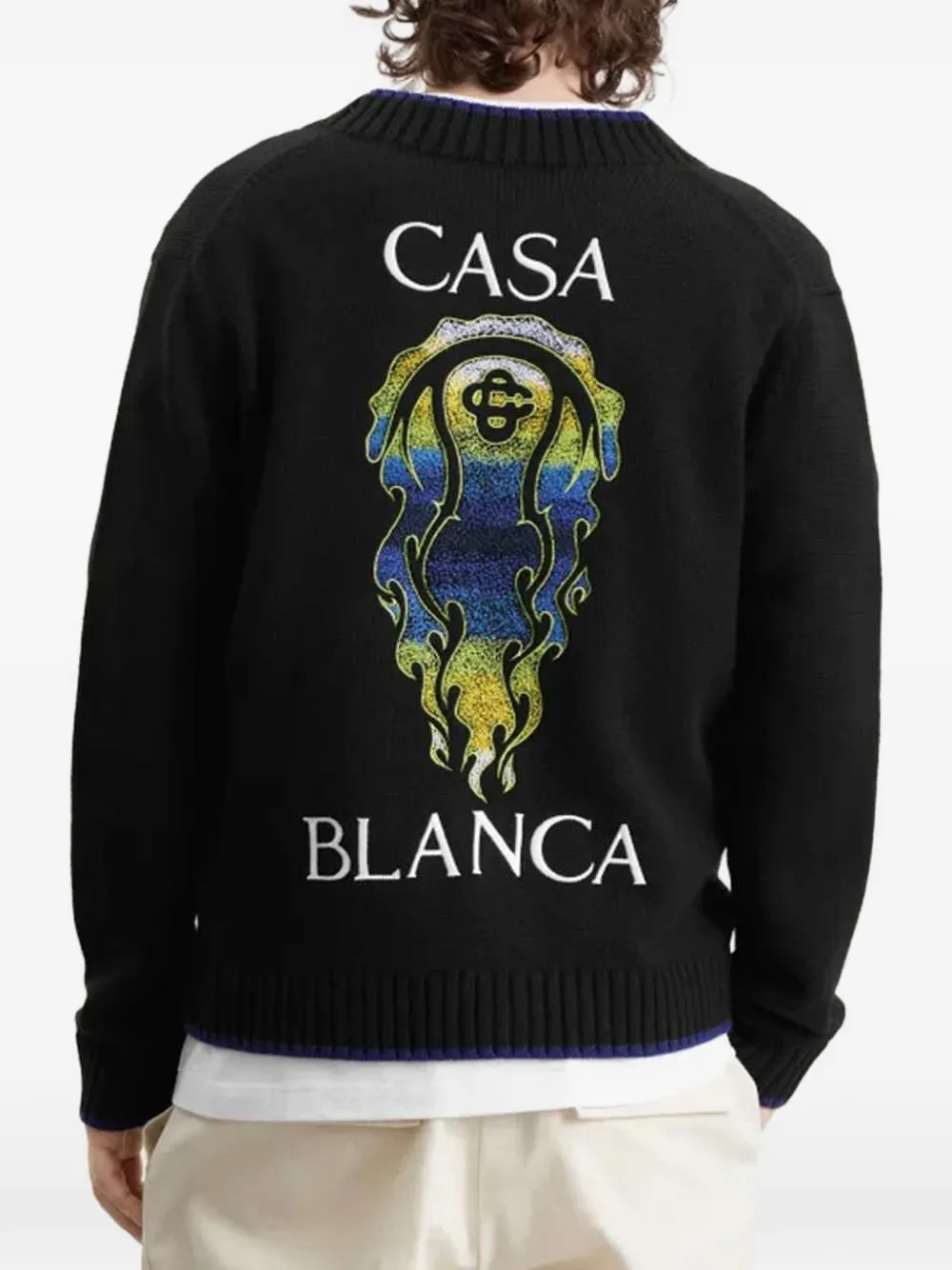 Casablanca Vest met print Zwart