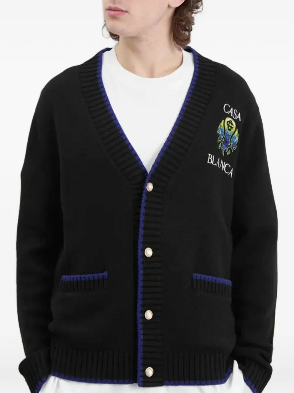 Casablanca Vest met print Zwart