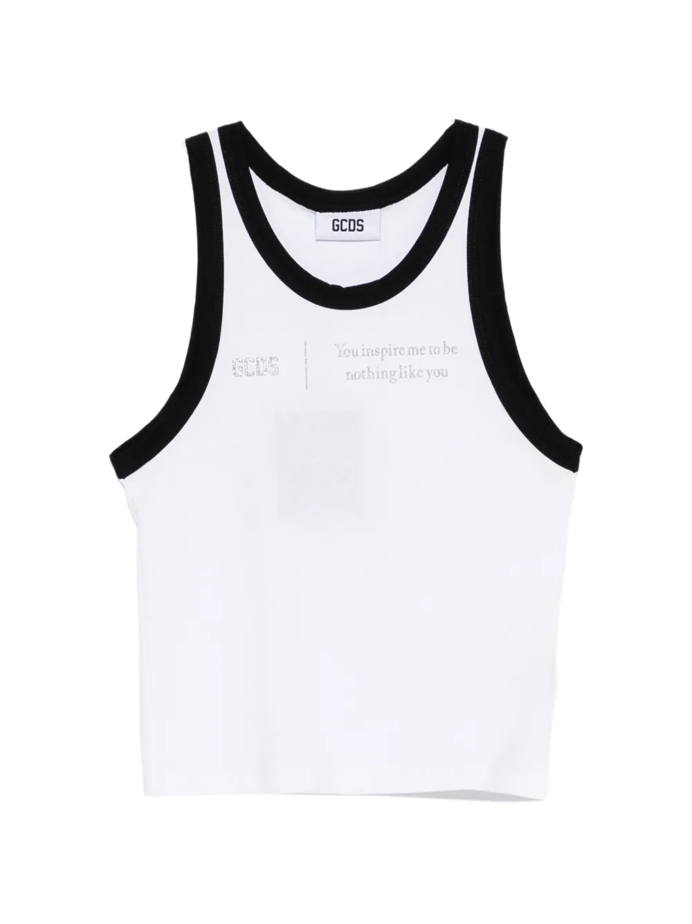 GCDS sleeveless round-neck tank top - Bianco