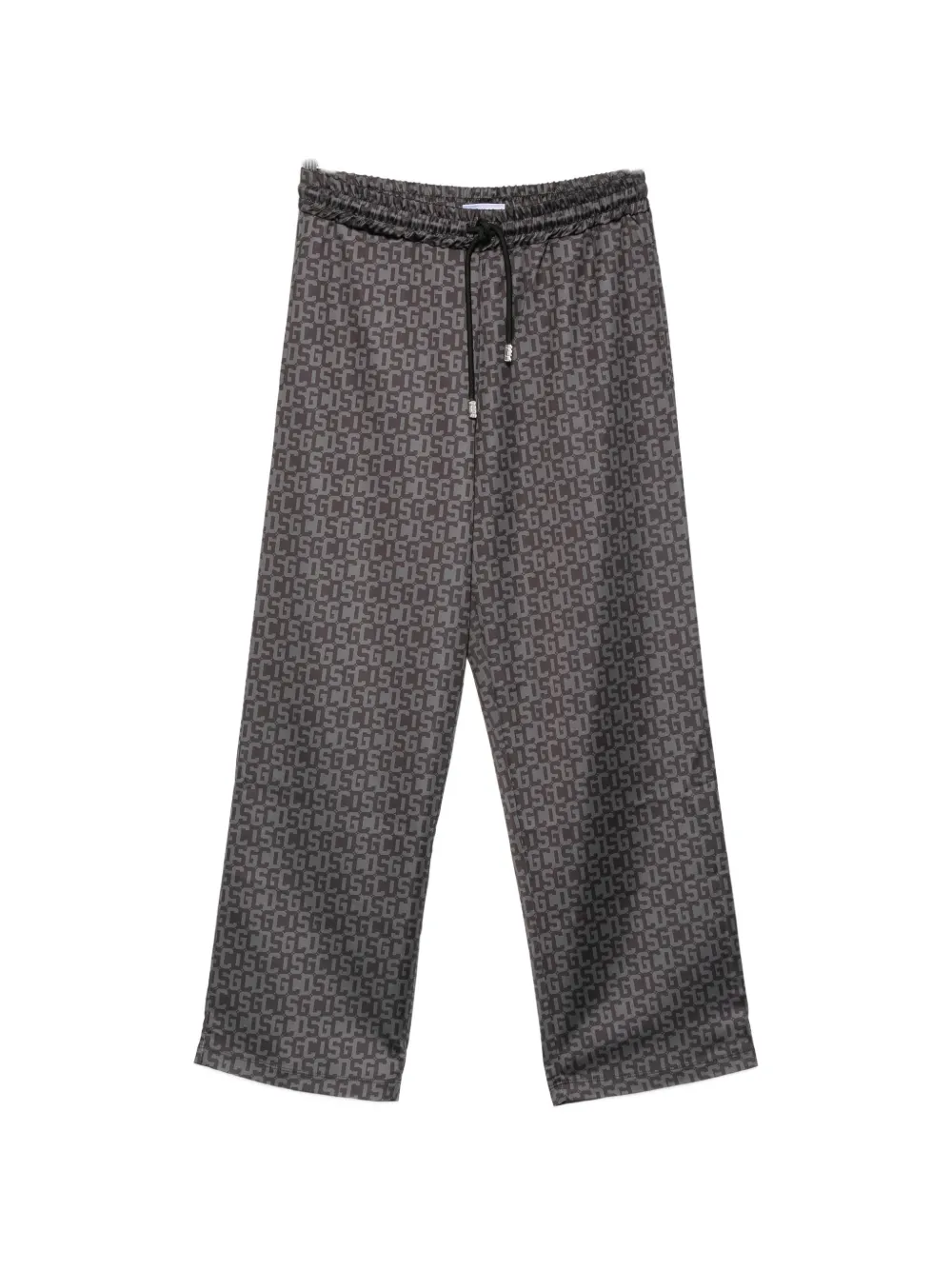 GCDS monogram-print drawstring track pants - Nero