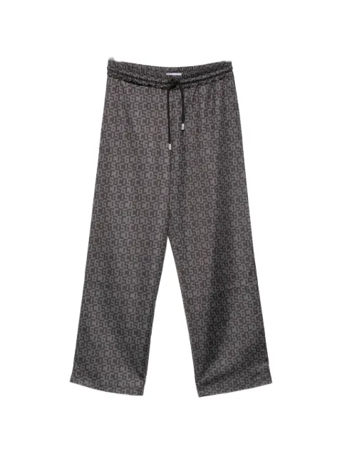 GCDS monogram-print drawstring track pants