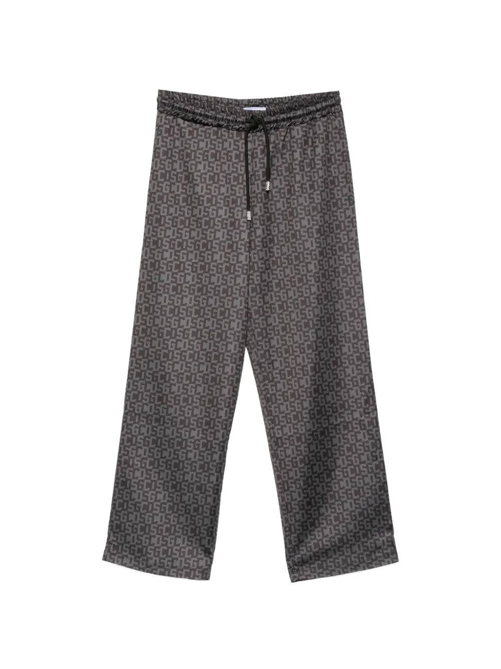 GCDS monogram-print drawstring track pants - Nero