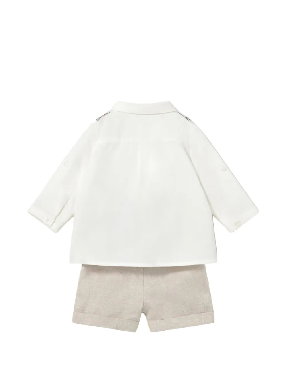 Mayoral checked shorts set (set of three) Wit