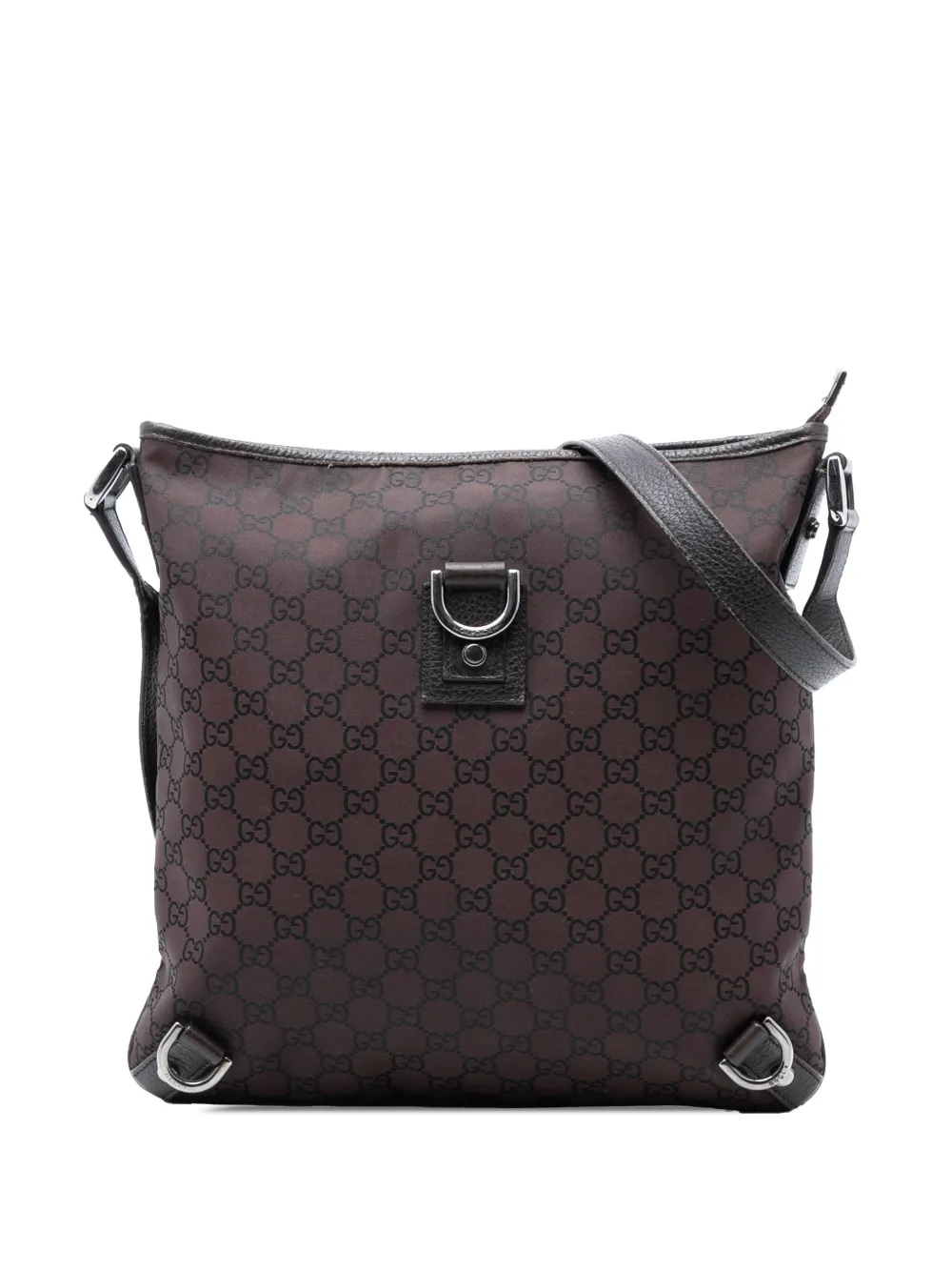 Gucci Pre-Owned 2016-2026 GG Nylon Abbey D Ring crossbody bag - Marrone