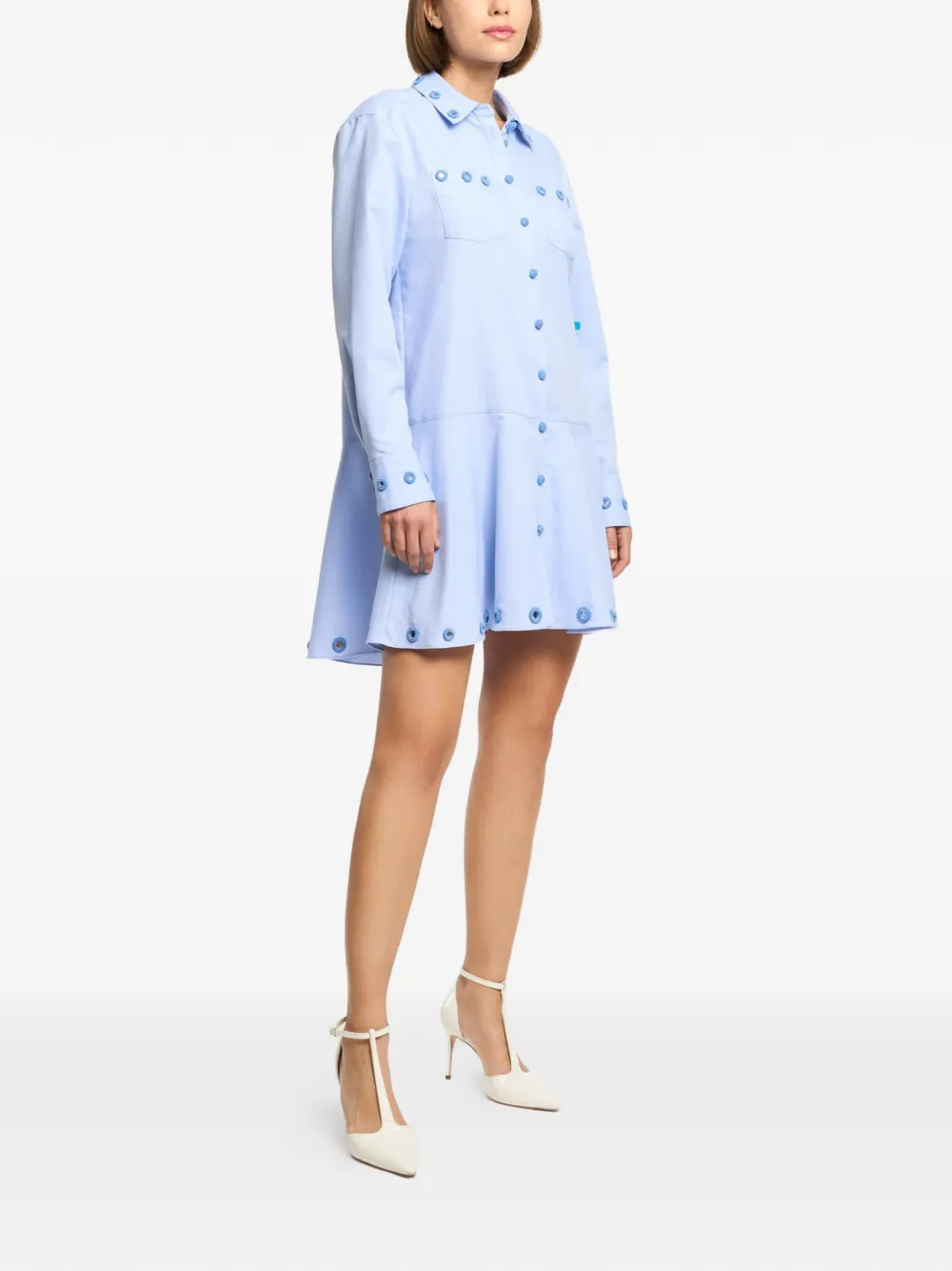 Cinq A Sept Giulia mini-jurk met gehaakt detail Blauw