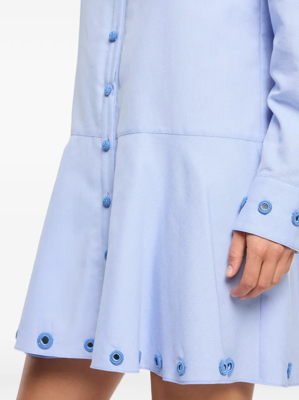 Cinq A Sept Giulia mini-jurk met gehaakt detail Blauw