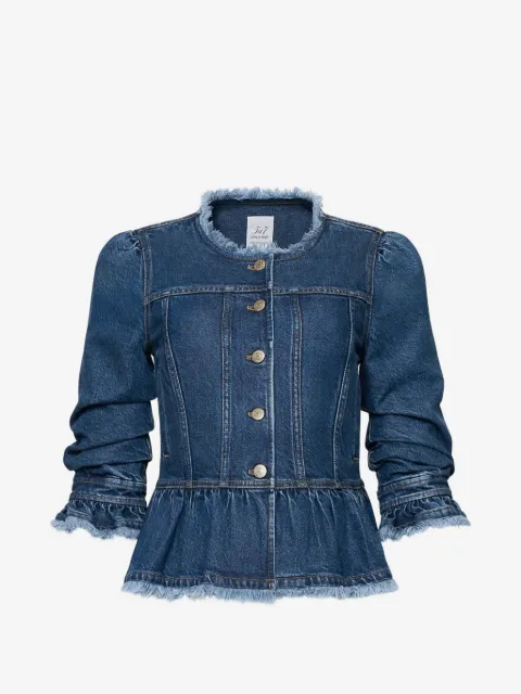 Cinq A Sept Frieda peplum denim jacket