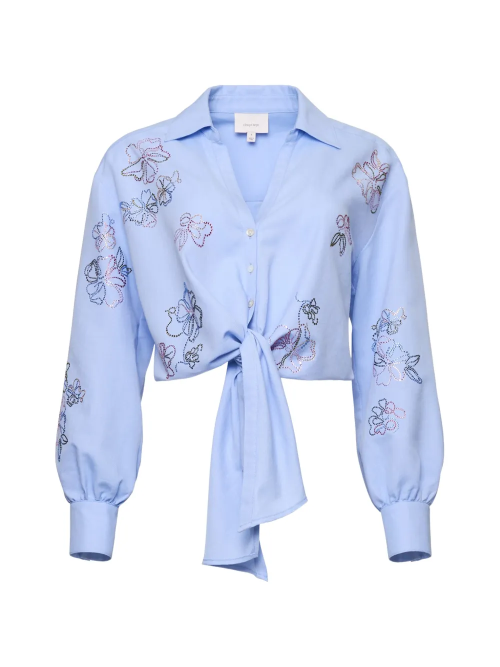 Cinq A Sept Marianna floral tie shirt - Blu