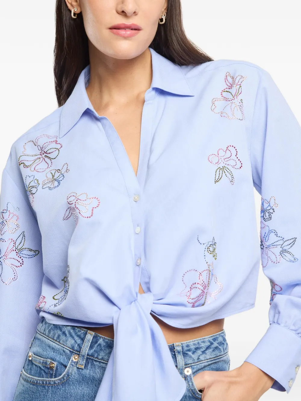 Cinq A Sept Marianna blouse met bloemenprint Blauw