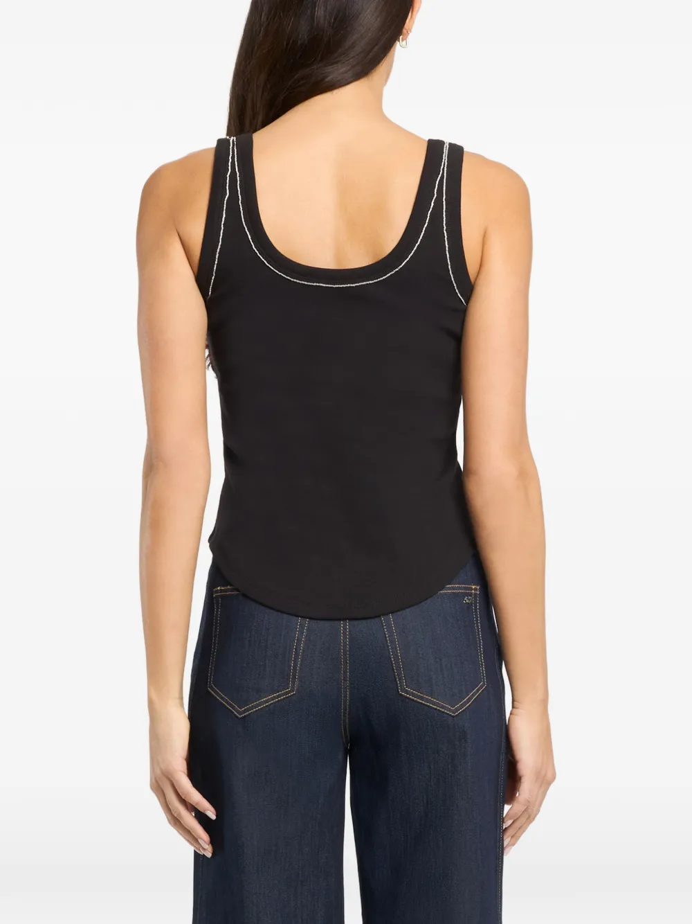 Cinq A Sept Quenta verfraaide tanktop Zwart