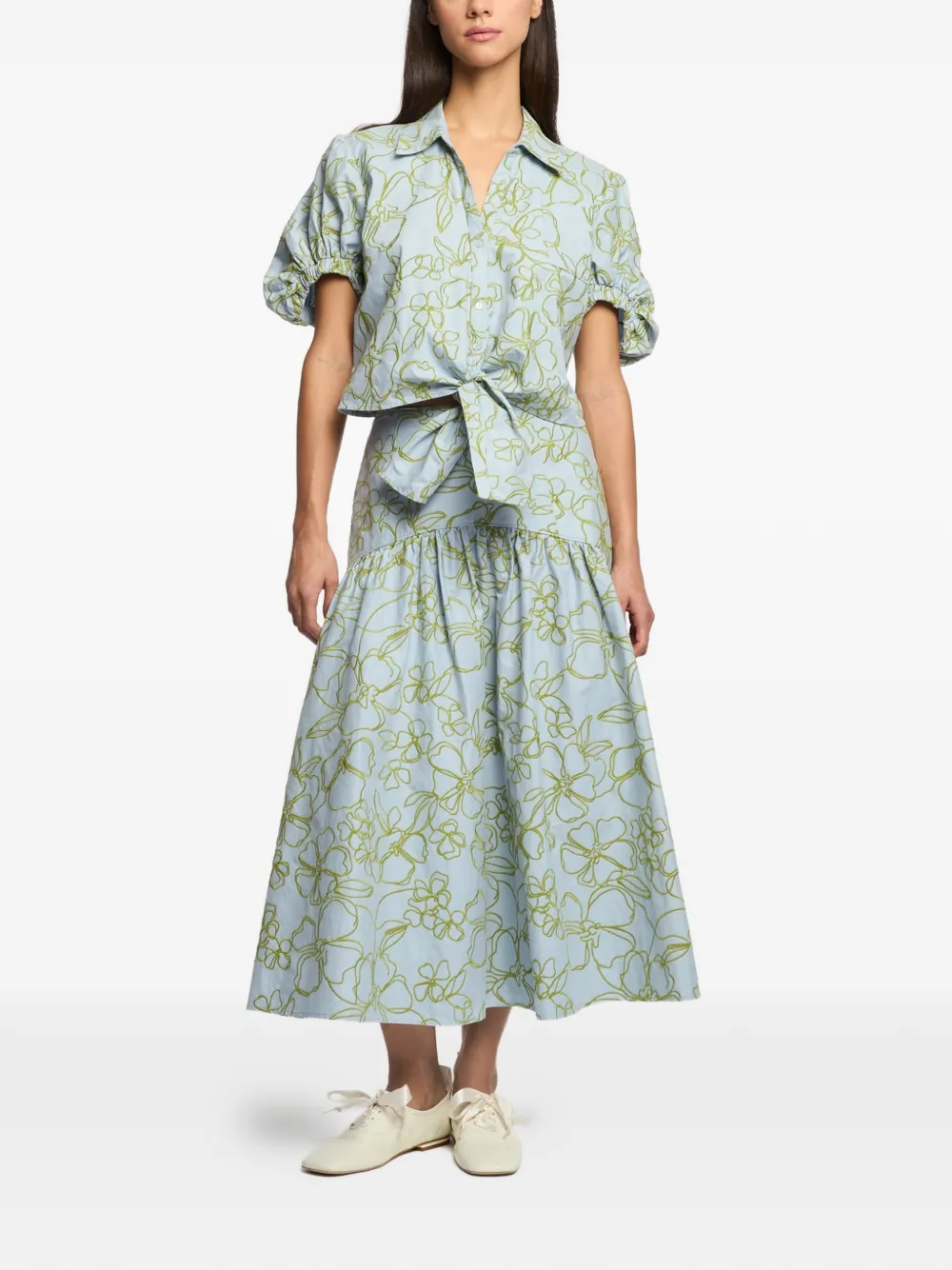 Cinq A Sept Zoanne blouse met bloemenprint Blauw